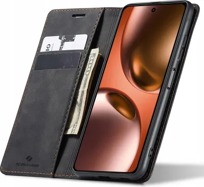 Zdjęcie produktu dla Etui z klapką SPACECASE Wallet do Realme GT 7/7T Czarny