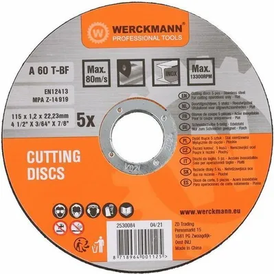 Produktbild von Werckmann Schleifscheiben A 60 T-BF | 5 Stück