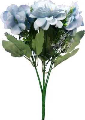 Produktbild von Strauß aus 7 blauen Blumen, 32 cm