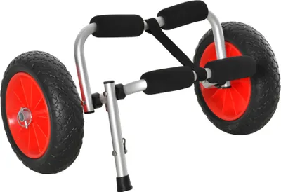 Produktbild von Transportwagen Klappbar Alu Kajakwagen bis 70 kg Bootswagen mit Spanngurte luftlose Stollenreifen