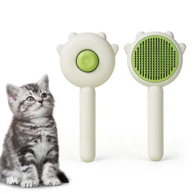 Produktbild von CALIYO Katzenbürste Hundebürste, Haarentfernung 1-Klick, Selbstreinigend, Fellbürste für Katze und Hund, Haustierbürste für Langhaar und Kurzhaar