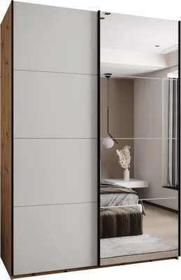 Produktbild von MEBLE KRYSPOL LUX 3 Schrank - 245,5x170x64cm - Artisan, Weiß, Schwarz