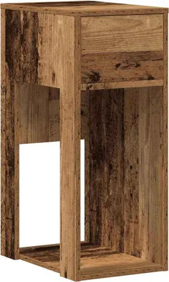 Zdjęcie produktu dla Stojak Pod Komputer Z Szufladą, Stare Drewno, 30X44X74 Cm Lumarko!