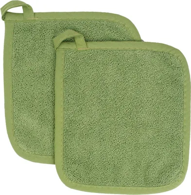 Produktbild von Topflappen-Set aus Baumwollfrottee, Küchenuntersetzer, 2er-Pack