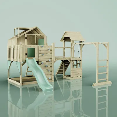 Produktbild von OutdoorToys Spielturm Luna aus Holz in Grün