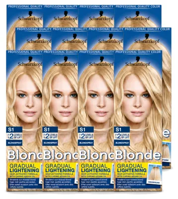 Obrázok produktu pre 12 kusov Schwarzkopf Blonde Super S1, blondovací sprej – výhodný balík