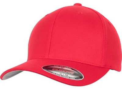 Produktbild von FLEXFIT 6477 | Flexfit Wool Blend Cap, Silberne Schirmunterseite - Farbe: Red - Größe: S/M