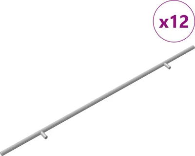 Obrázok produktu pre vidaXL Rukoväte na skrinku, 12 ks, strieborné, 700 mm, nerezová oceľ