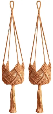 Imagen del producto de Juego de 2 macramés bohemios para colgar plantas
