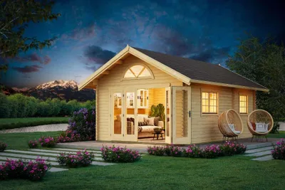 Produktbild von Lasita Maja Gartenhaus / Homeoffice / Ferienhaus Caroline 2.3 Schwedenrot, Farbe:schwedenrot, Dachform:Satteldach