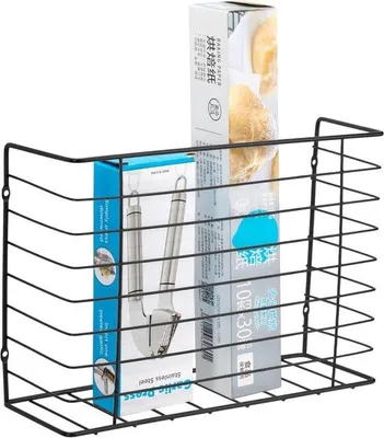 Produktbild von Küchenablagehalter - Schubladeorganizer - schwarzer Metallklemmhalter