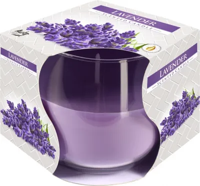 Image de BISPOL Aura 24H LAWENDA bougie parfumée en verre