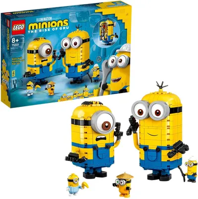 Immagine prodotto di LEGO 75551 Minions Set di figure Minions con nascondiglio, giocattolo per bambini dagli 8 anni in su con figure: Stuart, Kevin e Bob