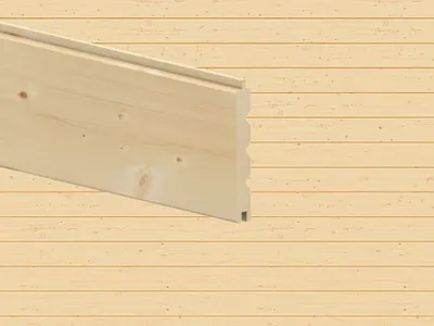 Produktbild von OSMO Fassadenverkleidung Fichte unbehandelt Faseprofil Stärke/Breite 19 x 146 mm, Länge 4,8 m