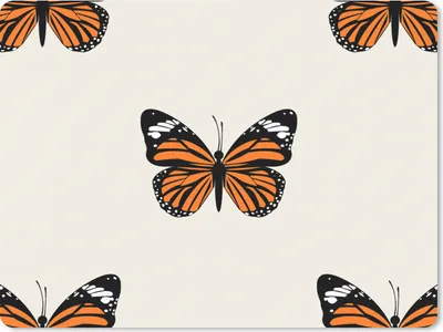 Produktbild von MuchoWow® Mauspad Mousepad Schmetterling - Insekten - Muster 40x30 cm - Mousepads - Maus Mat - Pad - Mausunterlage - Anti Rutsch