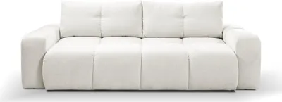 Produktbild von Sofa DUCA mit Schlaffunktion, Schlafsofa, Wohnzimmersofa, Couch, Soffa, Bettsofa, Chenille-Stoff – Creme PERFECT HARMONY 01