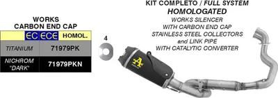 Obrázek produktu pro ARROW kompletní výfuk titan s karbonovou koncovkou pro Suzuki Gsx-8