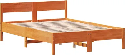 Obrázek produktu pro vidaXL Postel z masivu bez matrace Vosk hnědý 150x200 cm Borovicové dřevo