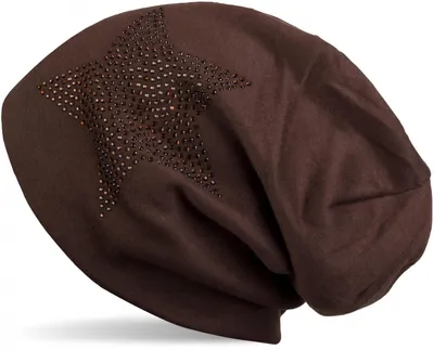 Image de styleBREAKER Bonnet unie classique avec application étoile strass, chaud 04024023
