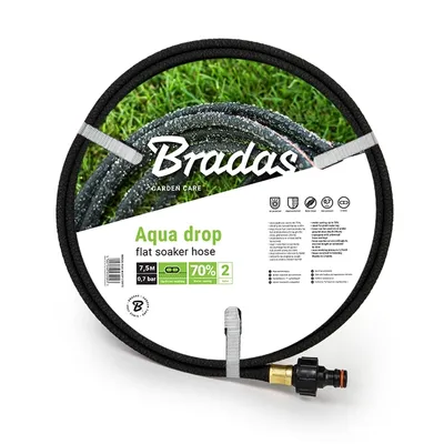Zdjęcie produktu dla Ogrodowy wąż nawadniający AQUA DROP FLAT 1/2 - 7,5 m