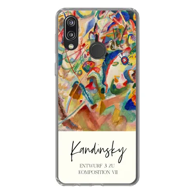 Produktbild von MuchoWow® Handyhülle Schutzhülle Hülle für Huawei P20 Lite (2020) Entwurf 3 zu komposition VII - Kandinsky - Alte Meister Silikon Softcase Handy Hülle - Kartenhalter