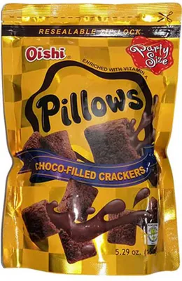 Immagine prodotto di Oishi Pillows Cracker ripieni al cioccolato 150 g