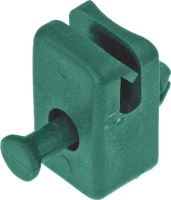 Image de Alberts 855536 Support de fil de tension avec tige à river, plastique, vert, set de 50 pièces