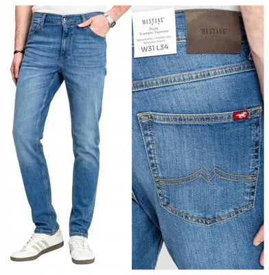 Produktbild von MUSTANG | Tramper Tapered Herrenjeans Blau Baumwolle W32 L34