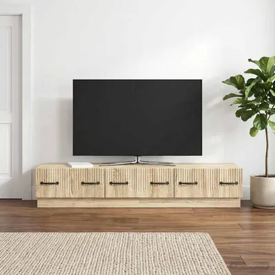 Zdjęcie produktu dla Szafka pod telewizor vidaXL z drewna dębowego Sonoma, 147 x 34,5 x 27 cm, materiał drewnopochodny
