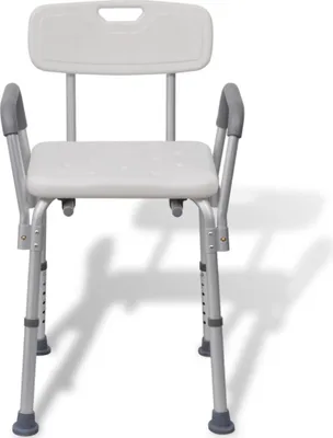 Produktbild von vidaXL Duschstuhl Aluminium Weiß