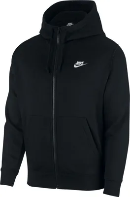 Produktbild von Nike M Nsw Club Hoodie Fz Bb Black/Black/White Xl