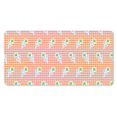 Produktbild von MuchoWow® Mauspad Mousepad Blumen - Rauten - Muster 60x30 cm - Mousepads - Maus Mat - Pad - Mausunterlage - Nachhaltig