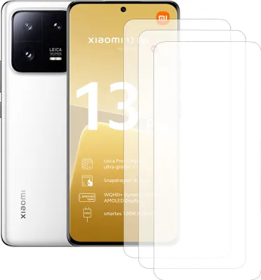 Produktbild von Drei Stück (3x) Display-Schutzfolie Displayschutz-Glas 9H Glas für Xiaomi 13 Pro