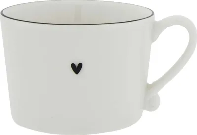 Produktbild von Tasse, Becher HEART weiß mit kleinem schwarzen Herz 300ml Bastion Collections