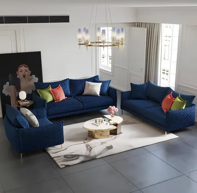 Produktbild von Ledersofa Couchgarnituren Sitz Polster Sofa Chouch Garnitur 3+2+1 Leder Stoff
