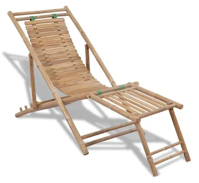 Productafbeelding van Houten Ligstoel voor Tuin met Verstelbare Rugleuning