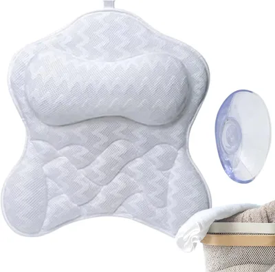 Productafbeelding van Neksteun als badkussen voor wellness-badkuipen, 46,7 x 41,9 x 6,9 cm