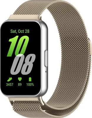 Produktbild von Strap-it Milanaise-Armband / Milanaise-Armband mit Magnetverschluss - passend für Samsung Galaxy Fit 3 (Starlight)
