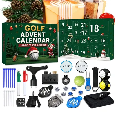 Zdjęcie produktu dla Kalendarz Adwentowy dla Golfistów 2026 24-Kalendarz Adwentowy Golfowy Przydatne Akcesoria Golfowe w Kalendarzu Adwentowym