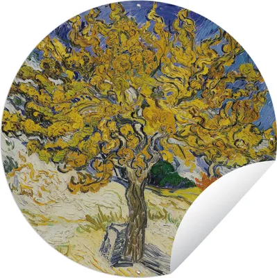 Produktbild von MuchoWow® Gartenposter Outdoor-Poster Rund Maulbeerbaum - Vincent van Gogh Ø 150 cm Gartendeko Rundes Poster draußen