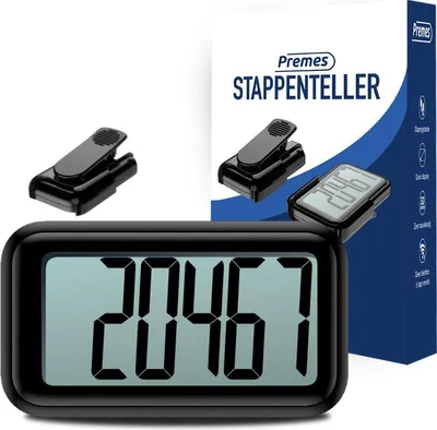Imagen del producto de Contador de pasos con clip, compacto y ligero, ideal para deportes y uso diario