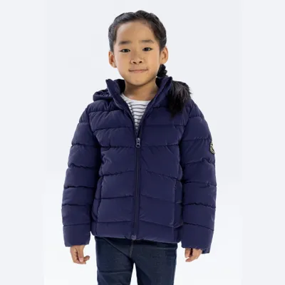Immagine prodotto di Giacca invernale imbottita e trapuntata Minoti, blu scuro, taglia 104, per bambina