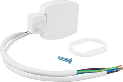 Produktbild von DesignLight Möbelsteckdose IP44 mit Schalter und Klappe, weiß / Badezimmersteckdose / Schuko-Steckdose