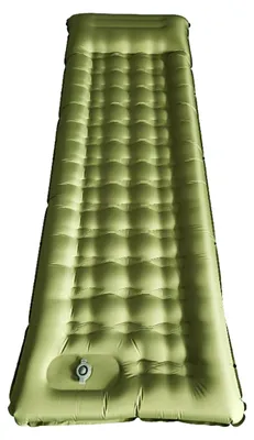 Produktbild von Aufblasbare Camping Isomatte 10cm, mit Kissen und Fußpumpe, wasserdicht für Wandern Strand Camping, 195*70*15cm