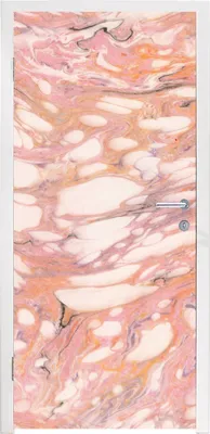 Produktbild von MuchoWow® Türtapete Selbstklebende Türfolie Marmor - Weiß - Rosa 90x205 cm Türposter Türaufkleber Klebefolie Türklebefolie - Türaufklebern