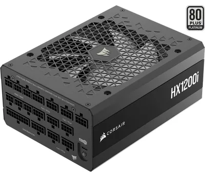Zdjęcie produktu dla Corsair HX1200i, 1200 W, 100 - 240 V, 47 - 63 Hz, 15 - 7.5 A, 150 W, 1200 W