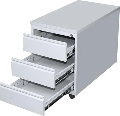 Produktbild von Büro Rollcontainer Bürocontainer 3 Schubladen 62x46x79 Lichtgrau 505800