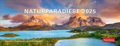 Produktbild von Naturparadiese Premium-Tischplaner 2025 - Wochenkalender mit 53 Fotografien