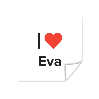 Produktbild von MuchoWow® Poster Ich liebe - Eva - Mädchen 50x50 cm - Wohnzimmerdekoration