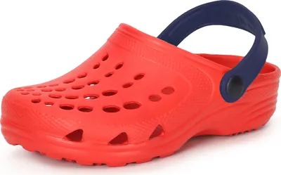 Produktbild von Ladeheid Kinder Mädchen Jungen Eva Clogs Gartenclogs Gartenschuhe LA-CA-06 (Rot/Marineblau, 26/27 EU)